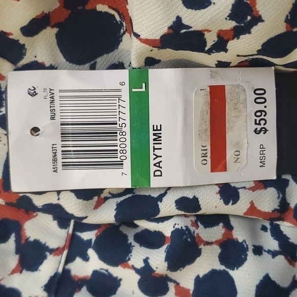 NWT City Studio || Dress || Rust/Navy - Picture 4 of 6